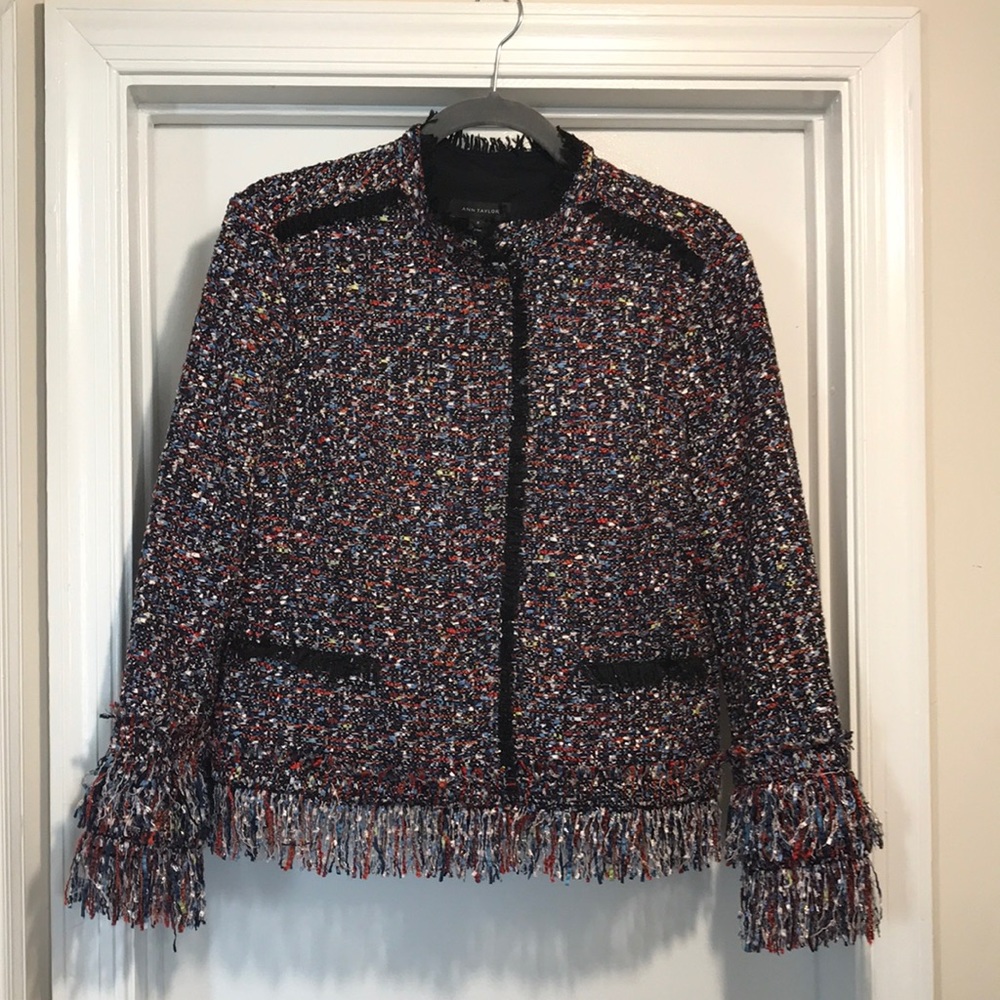 ANN TAYLOR Fun Little Tweed Jacket
